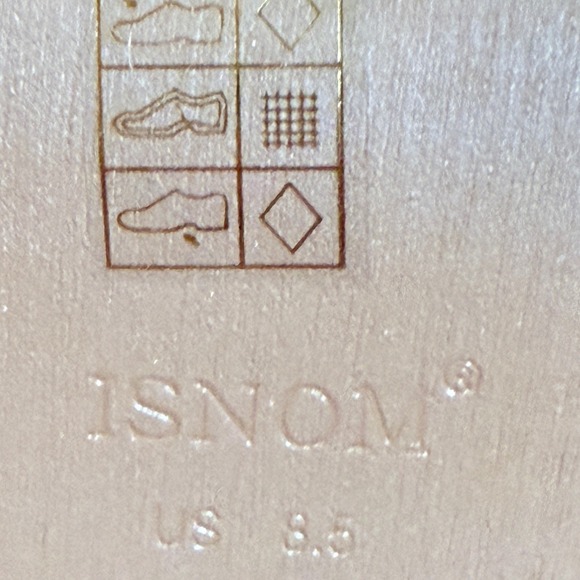 ISNOM Women's Sz 8.5 Brown Leather Western Cowboy Boots Block Heel Knee High - Picture 5 of 10